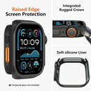 AMBAND For Apple Watch Series 11 / 10 46mm Alloy Watch Frame Protective Case - Black - 4