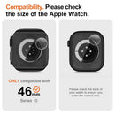 AMBAND For Apple Watch Series 11 / 10 46mm Alloy Watch Frame Protective Case - Black - 5