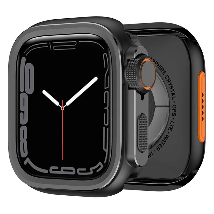 Protective Case for Apple Watch SE3 / SE2 / SE1 /  6 / 5 / 4 44mm  Alloy Watch Frame - Black - 1