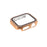 Electroplating Rhinestones Decor PC Frame Tempered Glass Protector Cover for Apple Watch Series 4/5/6/SE 40mm - Rose Gold - 2