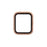 Electroplating Rhinestones Decor PC Frame Tempered Glass Protector Cover for Apple Watch Series 4/5/6/SE 40mm - Rose Gold - 4