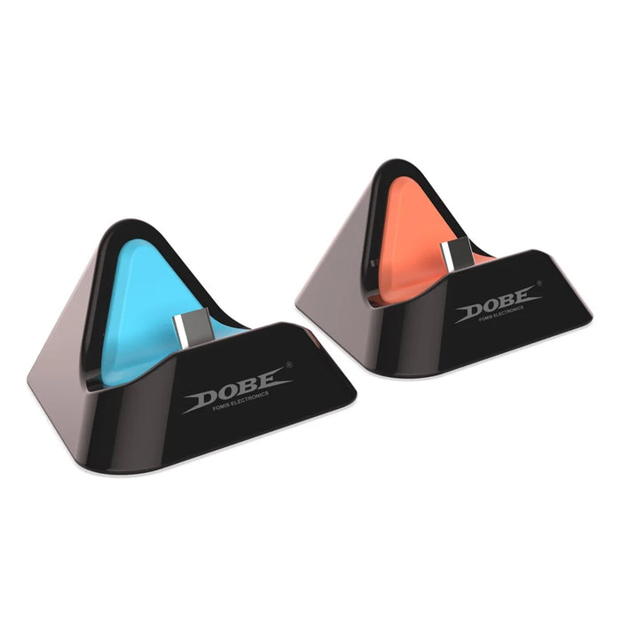 DOBE TNS-3170 For Nintendo Switch OLED / Switch 2 / Switch Charging Dock Portable Triangle Charging Stand - Orange+Black - 4