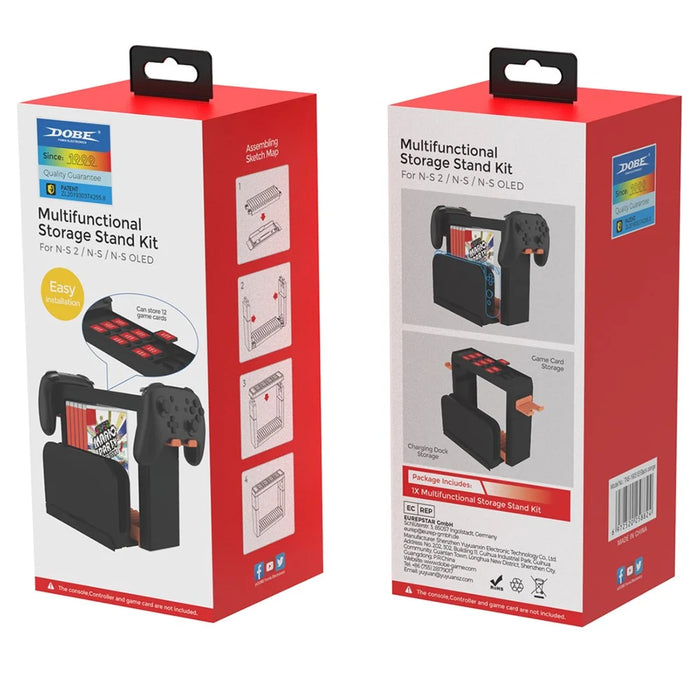 DOBE TNS-19051B For Nintendo Switch OLED / Switch 2 / Switch Multi-Function Storage Stand Console Game Card Cartridge Holder - 7