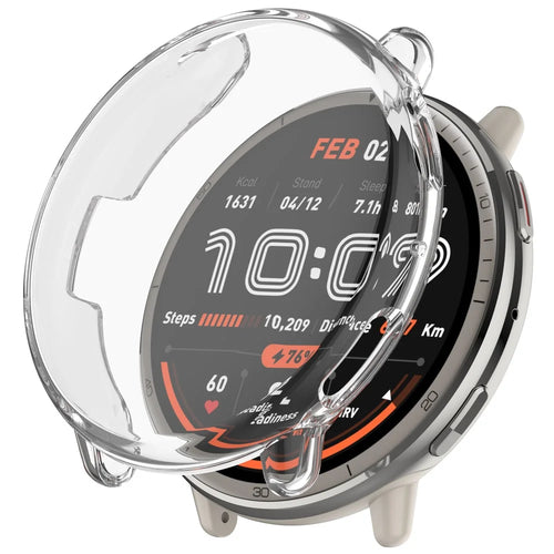 For Huami Amazfit Active 2 (A2437) Watch Case Full Coverage TPU Flexible Cover Transparent - 1