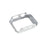 Electroplating Rhinestones Decor PC Frame Tempered Glass Protector Cover for Apple Watch Series 4 / 5 / 6 / SE / SE (2022) 44m - White - 3