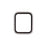 Electroplating Rhinestones Decor PC Frame Tempered Glass Protector Cover for Apple Watch Series 4 / 5 / 6 / SE / SE (2022) 44m - White - 4