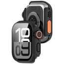 For Apple Watch Series 11 / 10 46mm Protective Case Instant Transformation Ultra 2 Hard PC Watch Cover with Tempered Glass Screen Film - Black - 3