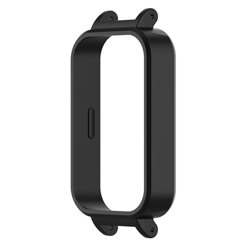 For Xiaomi Redmi Band 3 / Smart Band 9 Active Watch Frame Watch Strap PC Cover with 12mm Inner Adapter Connector - Black - 1