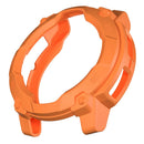 For Garmin Instinct 3 Solar 50mm TPU Watch Case Hollow-Out Rugged Bumper Cover - Orange - 4