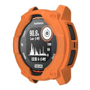 For Garmin Instinct 3 Solar 50mm TPU Watch Case Hollow-Out Rugged Bumper Cover - Orange - 5