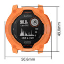 For Garmin Instinct 3 Solar 50mm TPU Watch Case Hollow-Out Rugged Bumper Cover - Orange - 7