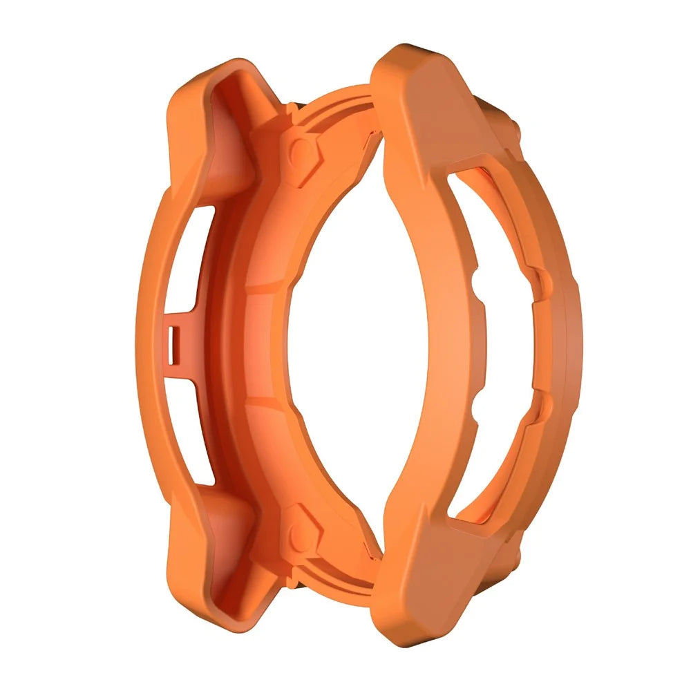 For Garmin Instinct 3 Solar 50mm Protective Case Rugged Armor TPU Shell Watch Cover - Orange - 5