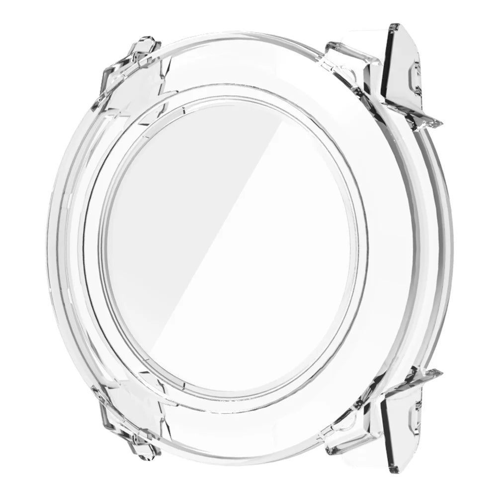 For Garmin Instinct 3 45mm Smartwatch Case PC Protective Cover with Tempered Glass Screen Protector - Transparent - 1