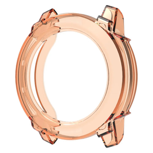 For Garmin Instinct 3 45mm Watch Case Soft TPU Protective Cover - Transparent Orange - 1
