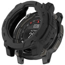 For Garmin Instinct 3 45mm / Solar 45mm Armor Watch Case Shockproof TPU Rugged Protective Cover - Black - 1