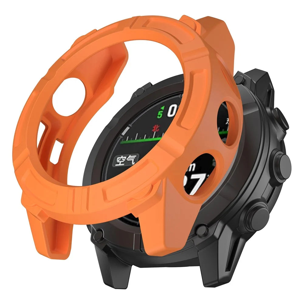 For Garmin Descent G2 Anti Scratch Protective Case Rugged Armor TPU Shell Watch Cover - Orange - 1