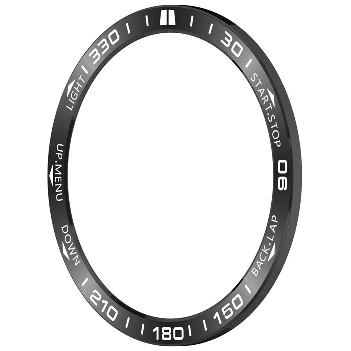 For Garmin Fenix 8 47mm AMOLED Version Stainless Steel Bezel Scratch Resistant Protective Ring - Black+White - 5