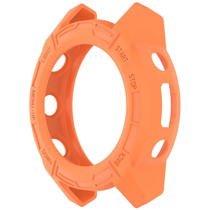For Garmin Descent G2 Soft TPU Watch Case Hollow Shockproof Bumper Frame Cover - Orange - 2
