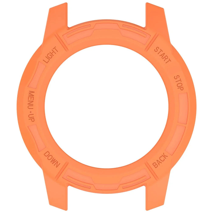 For Garmin Descent G2 Soft TPU Watch Case Hollow Shockproof Bumper Frame Cover - Orange - 4