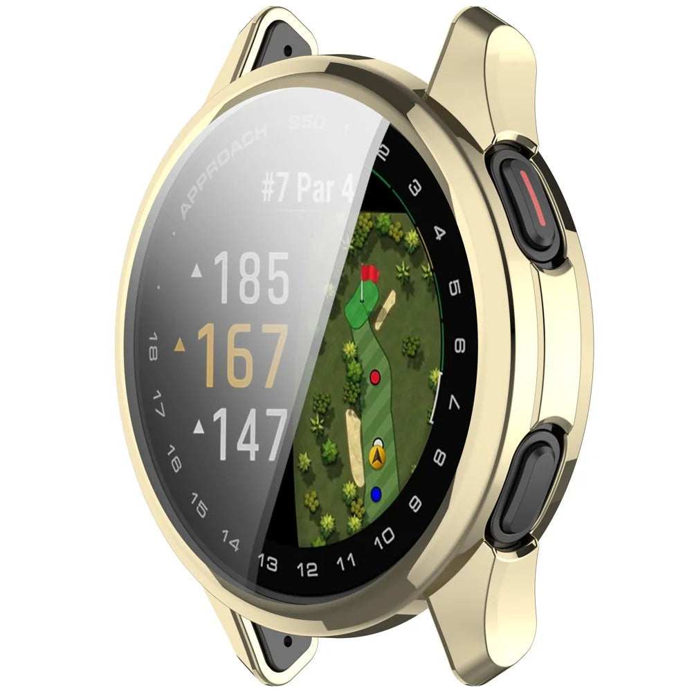 For Garmin Approach S50 Watch Case Soft TPU Protective Cover - Light Gold - 2