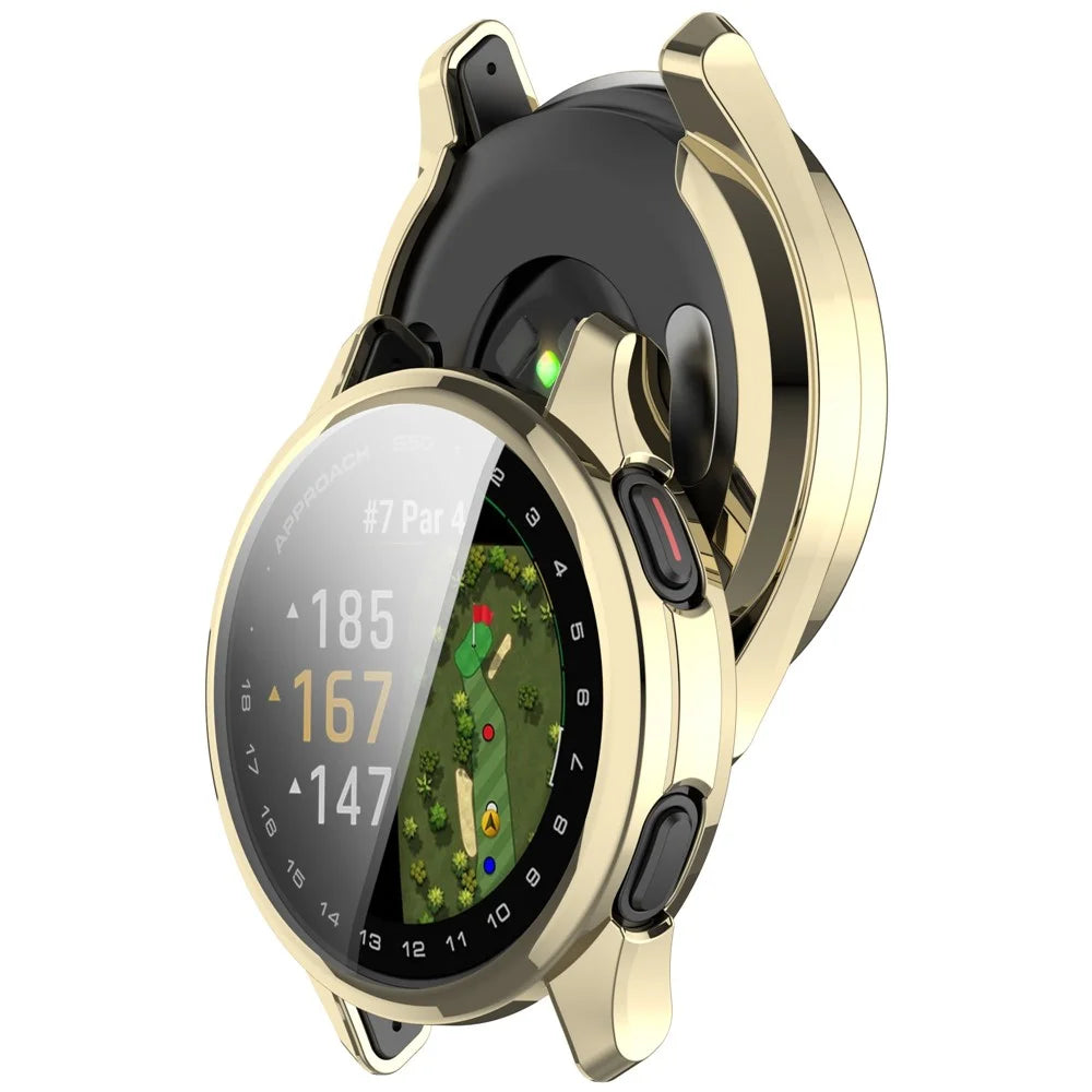 For Garmin Approach S50 Watch Case Soft TPU Protective Cover - Light Gold - 3
