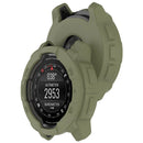 For Garmin Instinct E 45mm Watch Case Silicone Shockproof Bumper Frame - Army Green - 7