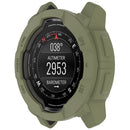 For Garmin Instinct 3 AMOLED 50mm / Instinct 3 Solar 50mm Watch Case Silicone Shockproof Bumper Frame - Army Green - 6