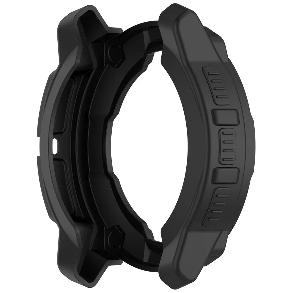For Garmin Instinct E 45mm Armor Watch Case Shockproof TPU Rugged Protective Cover - Black - 3