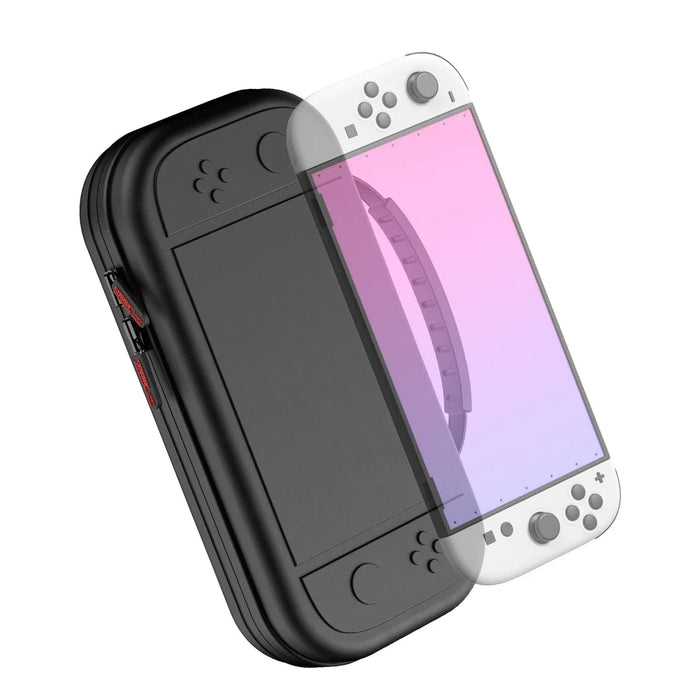 STARTRC GAMES Large Size Carrying Case for Nintendo Switch 2 PU Leather Storage Bag Protective Travel Pouch - Black - 4