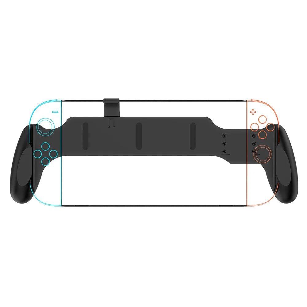 JYS JYS-NS2297 For Nintendo Switch 2 / Switch / Switch OLED Ergonomic Grip Handle Anti-Slip Handheld Grip - Black - 1