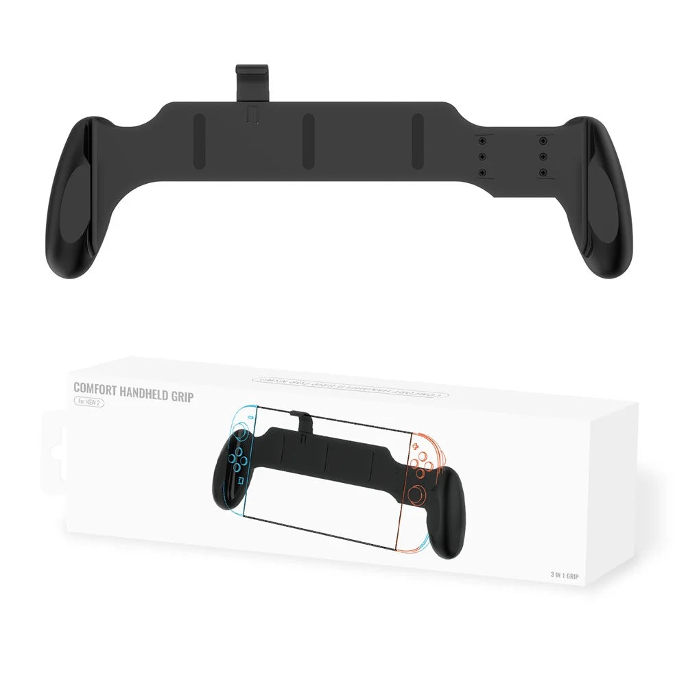 JYS JYS-NS2297 For Nintendo Switch 2 / Switch / Switch OLED Ergonomic Grip Handle Anti-Slip Handheld Grip - Black - 5