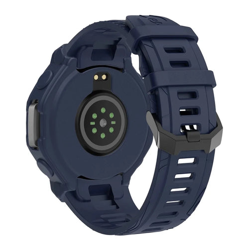 For Huami Amazfit T-Rex 3 Anti Scratch Protective Case TPU Watch Cover - Dark Blue - 1