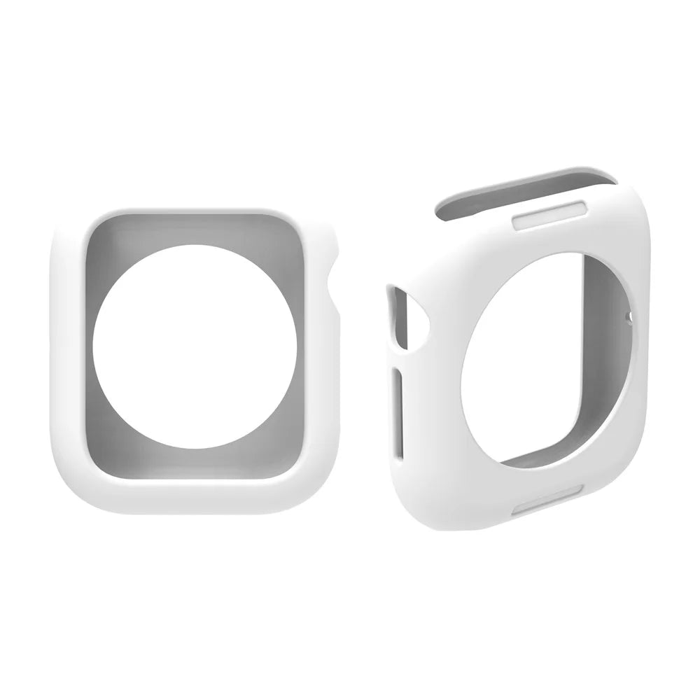 For Honor Band 5 Watch Case Soft Silicone Hollow Watch Frame Cover - White - 3