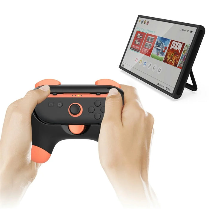 DOBE TNS-3163 2Pcs For Nintendo Switch 2 Ergonomic Left and Right Joy-Con Controller Grips - Pink+Green - 5