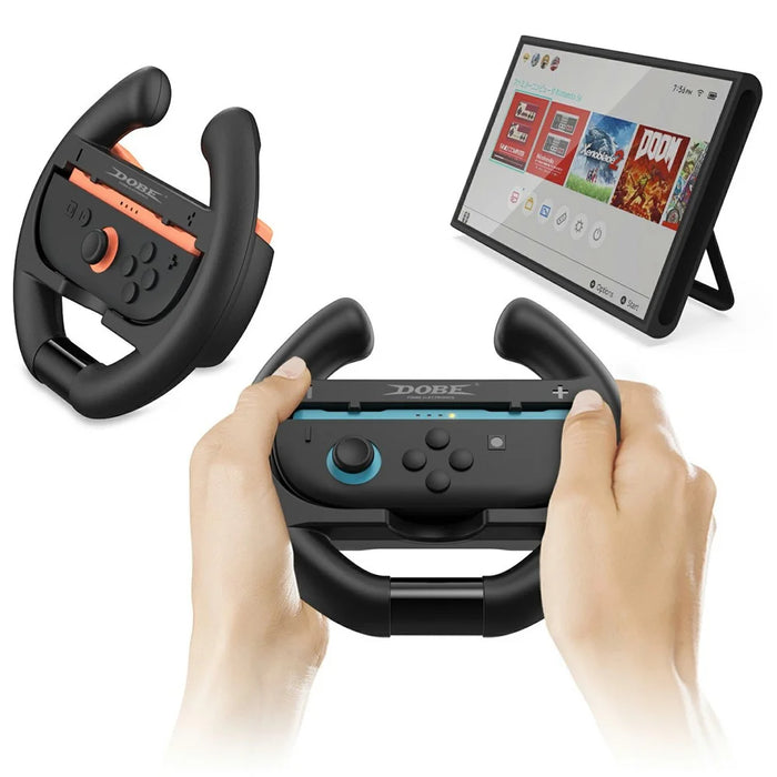 DOBE TNS-3195 2Pcs For Nintendo Switch 2 Racing Steering Wheel Joy-Con Controller Grip Holder - 2