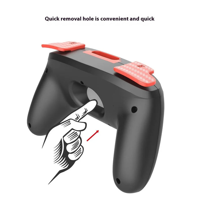 PGTECH GP-361 2Pcs For Nintendo Switch 2 Ergonomic Left and Right Joy-Con Controller Grip Handles - Black Red+Black Blue - 4