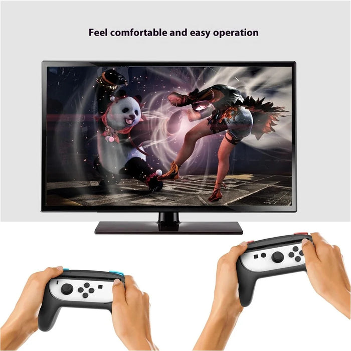 PGTECH GP-361 2Pcs For Nintendo Switch 2 Ergonomic Left and Right Joy-Con Controller Grip Handles - Black Red+Black Blue - 6