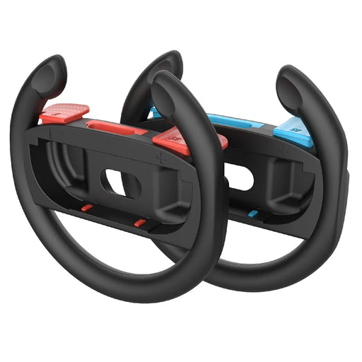 PGTECH GP-362 2Pcs For Nintendo Switch 2 Controller Racing Game Steering Wheel Left and Right Joy-Con Wheel Bracket - Black Red+Black Blue - 1
