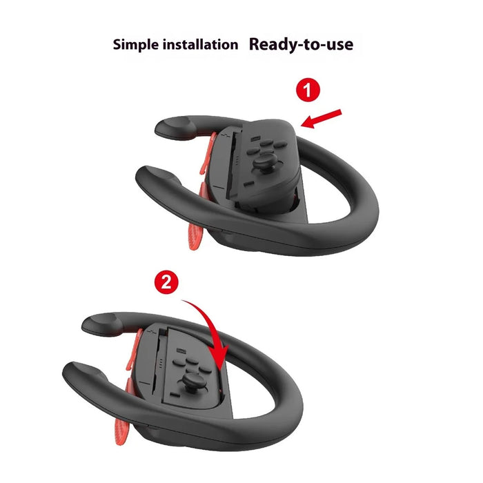 PGTECH GP-362 2Pcs For Nintendo Switch 2 Controller Racing Game Steering Wheel Left and Right Joy-Con Wheel Bracket - Black Red+Black Blue - 3