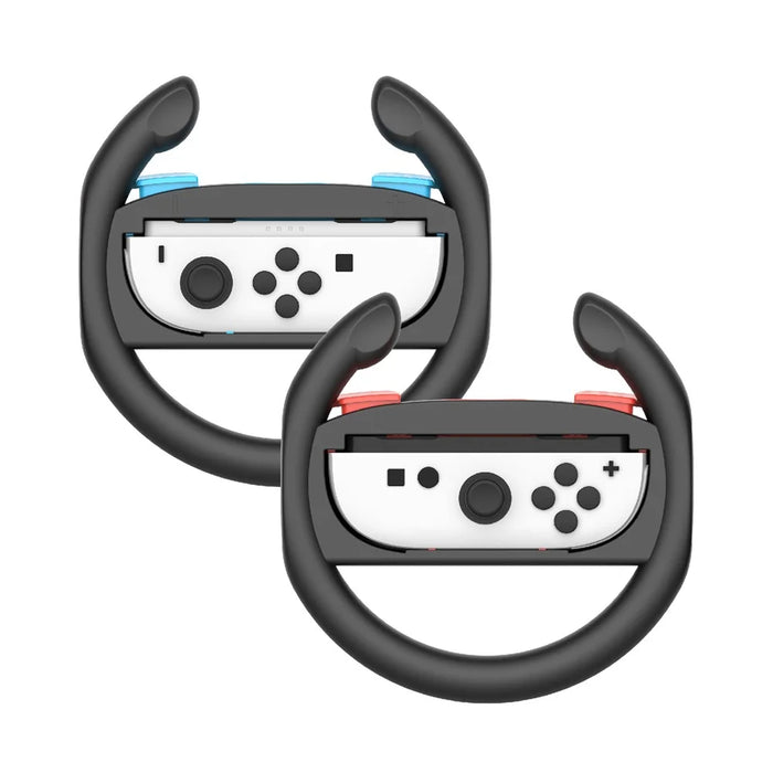 PGTECH GP-362 2Pcs For Nintendo Switch 2 Controller Racing Game Steering Wheel Left and Right Joy-Con Wheel Bracket - Black Red+Black Blue - 7