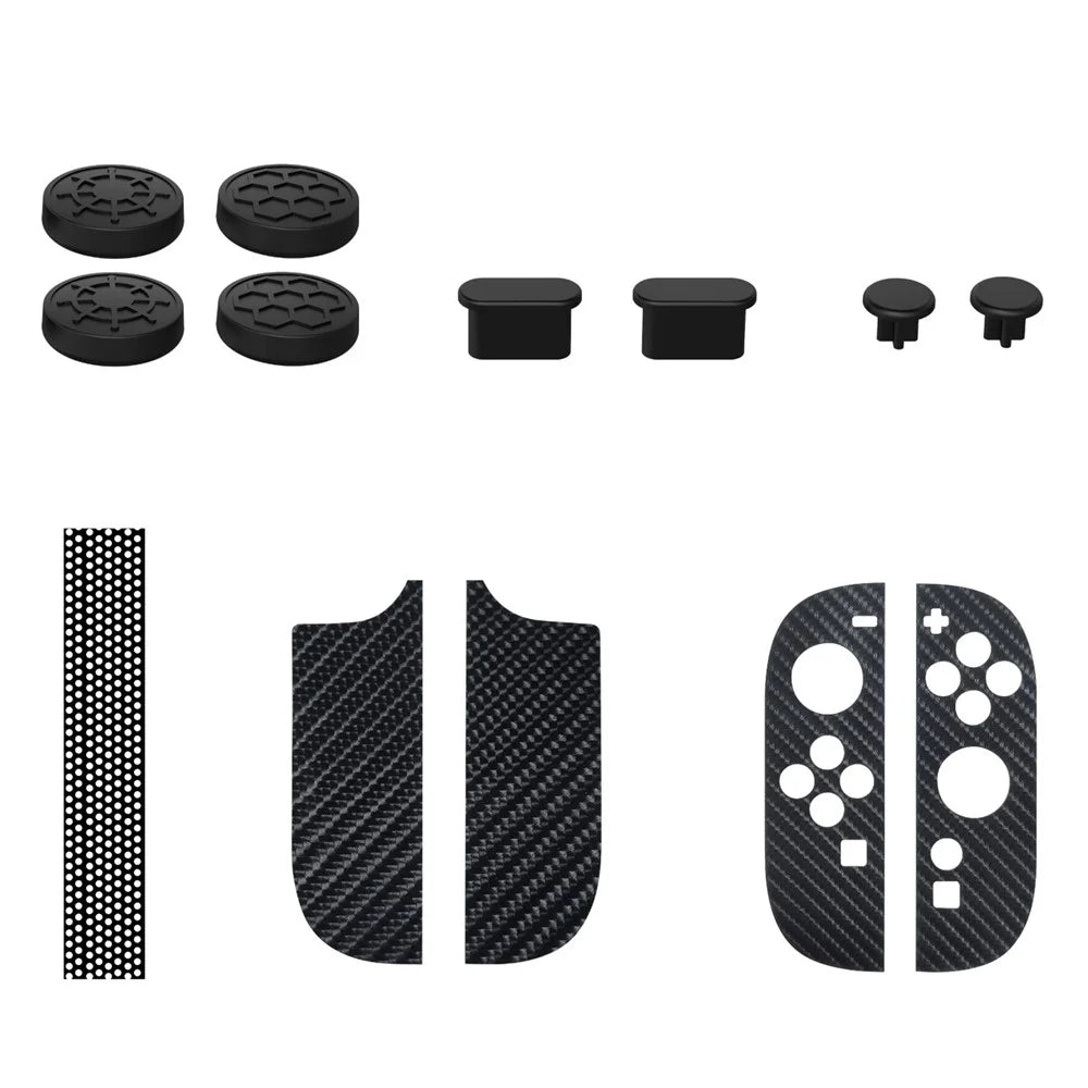 PGTECH GP-370 For Nintendo Switch 2 Game Console Protection Kit Dust Plugs Controller Stickers Silicone Rocker Caps Set - 1