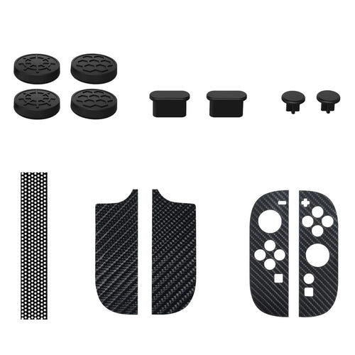 PGTECH GP-370 For Nintendo Switch 2 Game Console Protection Kit Dust Plugs Controller Stickers Silicone Rocker Caps Set - 1