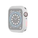 Candy Color Soft Silicone Smart Watch Protector Case for Apple Watch Series SE3 / SE2 / SE1 /  6 / 5 / 4 40mm - White / Pink - 1