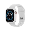 Candy Color Soft Silicone Smart Watch Protector Case for Apple Watch Series SE3 / SE2 / SE1 /  6 / 5 / 4 40mm - White / Pink - 5
