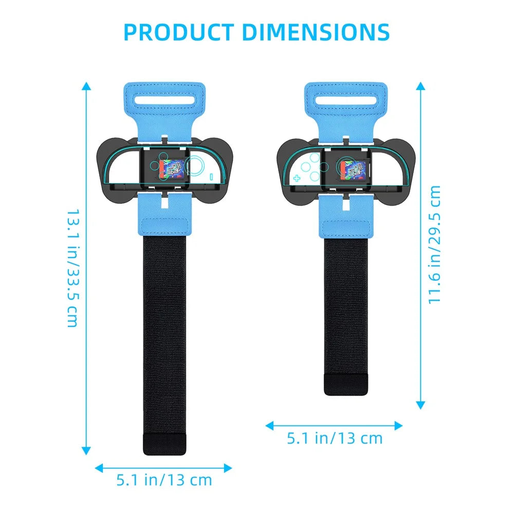 JYS-NS2262 2Pcs For Nintendo Switch 2 Dance Wristbands Joy-Con Controller Sports Wrist Bands - Black - 4