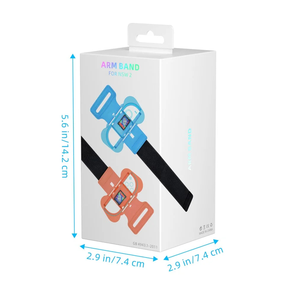JYS-NS2262 2Pcs For Nintendo Switch 2 Dance Wristbands Joy-Con Controller Sports Wrist Bands - Black - 5