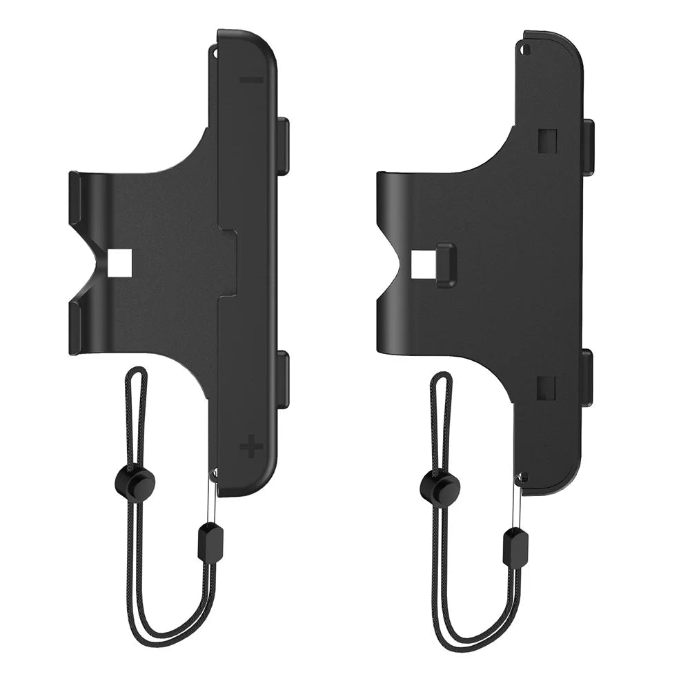 JYS-NS2280 2Pcs For Nintendo Switch 2 Dual Joy-Con Grip Handles with Wrist Strap Ergonomic Controller Attachments - Black - 2