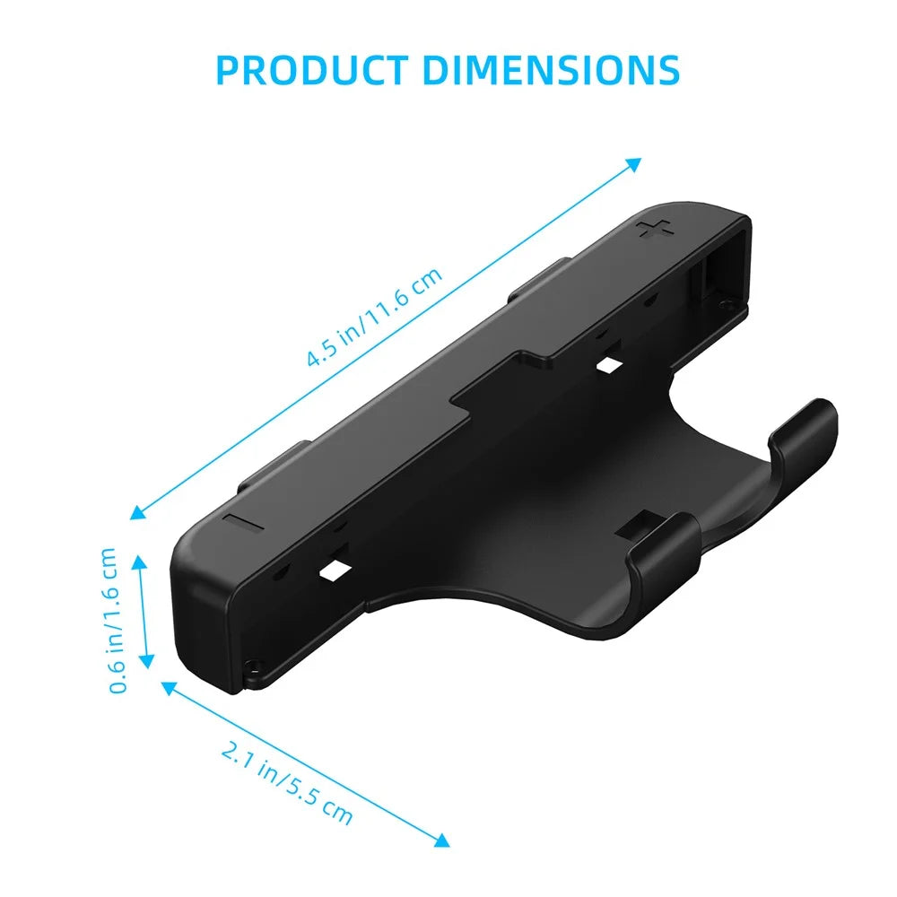 JYS-NS2280 2Pcs For Nintendo Switch 2 Dual Joy-Con Grip Handles with Wrist Strap Ergonomic Controller Attachments - Black - 4
