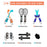 JYS-NS2277 For Nintendo Switch 2 Sports Game Accessories 12 In 1 Tennis Racket Golf Club Leg Strap Sword Set - 6