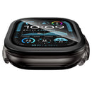 For Apple Watch Ultra 3 / Ultra 2 / Ultra 49mm Hard PC IML Watch Case with Tempered Glass Screen Film - Transparent Black - 4